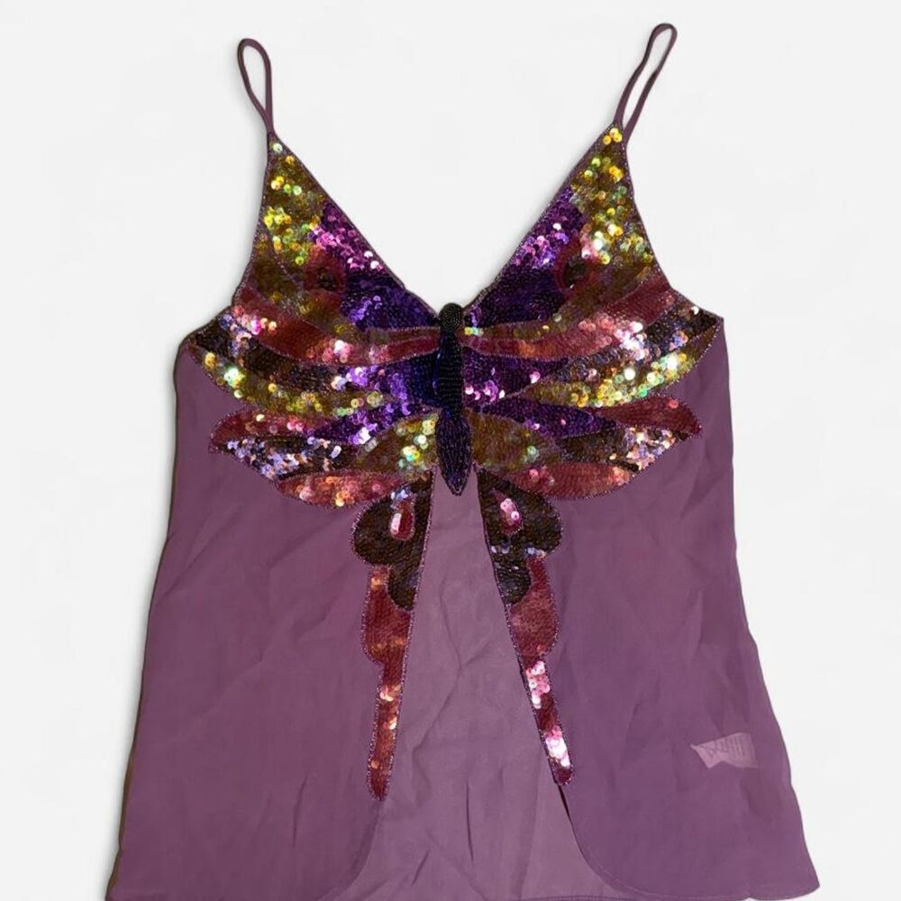 Y2K Sequin Butterfly Top